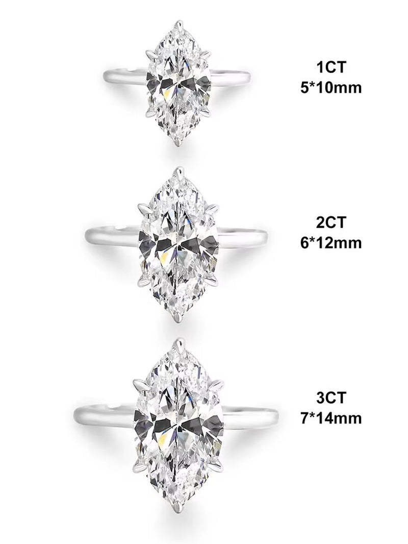 Elegant 925 Sterling Silver 2 Carat Horse Eye Zircon Ring for Women - Perfect for Engagement and Weddings