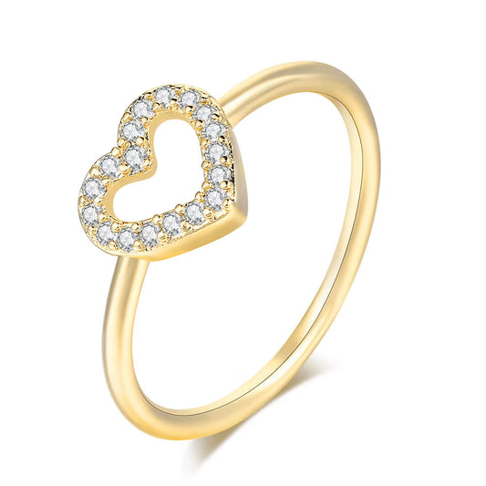 Elegant Heart Dainty Rings for Women - Stunning Gold Color Fashion Jewelry for Every Occasion