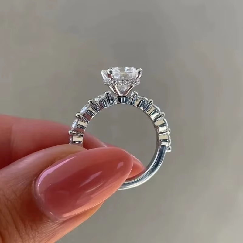 Stunning 4CT Radiant Cut Engagement Ring in 925 Sterling Silver - Perfect Bridal Jewelry for Women