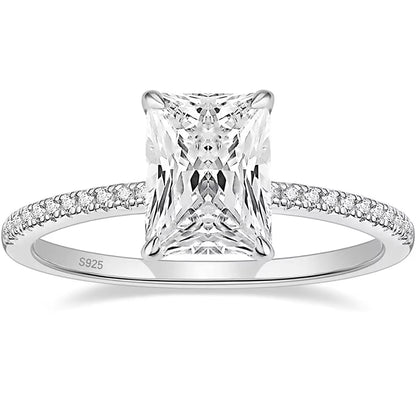 Exquisite 3ct Yellow Gold Radiant Cut Engagement Ring with Dazzling Diamond Accents