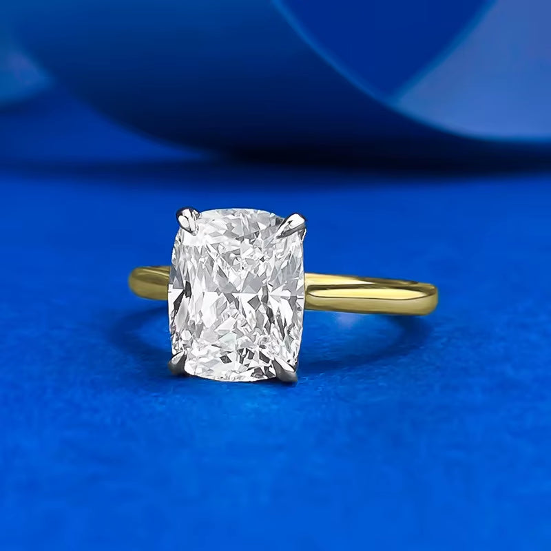 Exquisite 3Ct Cushion Cut Lab Diamond Ring in 925 Sterling Silver - The Ultimate Engagement or Promise Gift for Her