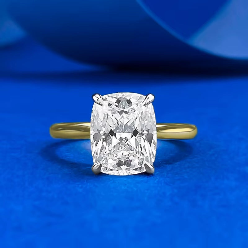 Exquisite 3Ct Cushion Cut Lab Diamond Ring in 925 Sterling Silver - The Ultimate Engagement or Promise Gift for Her