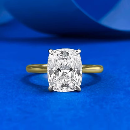 Exquisite 3Ct Cushion Cut Lab Diamond Ring in 925 Sterling Silver - The Ultimate Engagement or Promise Gift for Her