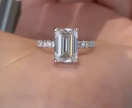 3 Carat Emerald Cut Engagement Ring