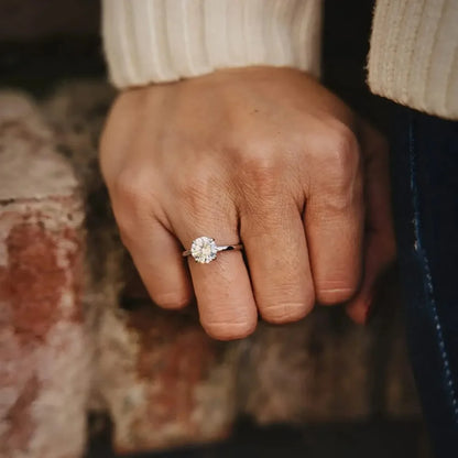 Stunning 1.5CT Round Cut CZ Engagement Ring in 925 Sterling Silver - Perfect Wedding Jewelry for Women