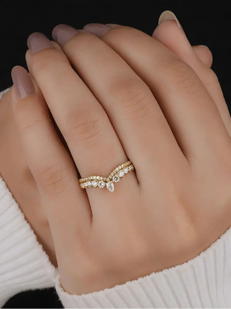 Discover the Exquisite 925 Sterling Silver Water Drop Zircon Crown Ring - A Luxurious Choice for Engagements and Weddings