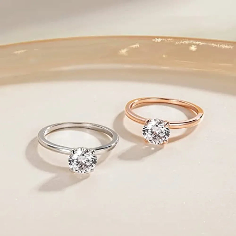 Stunning 1.5CT Round Cut CZ Engagement Ring in 925 Sterling Silver - Perfect Wedding Jewelry for Women