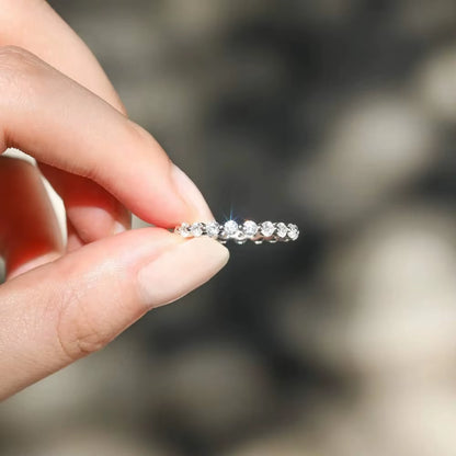 Elegant 2.5mm Round CZ Wedding Band in 925 Sterling Silver - A Dazzling Choice for Every Occasion