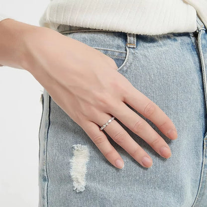 Elegant 2mm Marquise Wedding Band in 925 Sterling Silver - Timeless Bridal Jewelry