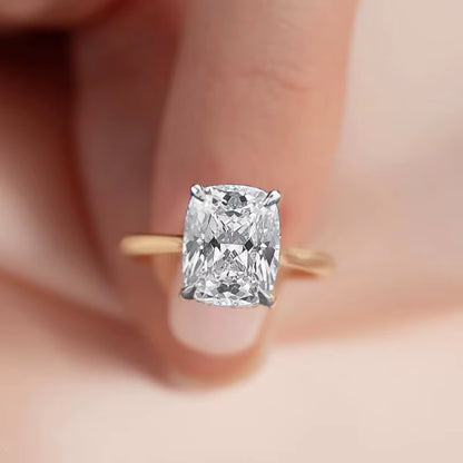 Exquisite 3Ct Cushion Cut Lab Diamond Ring in 925 Sterling Silver - The Ultimate Engagement or Promise Gift for Her