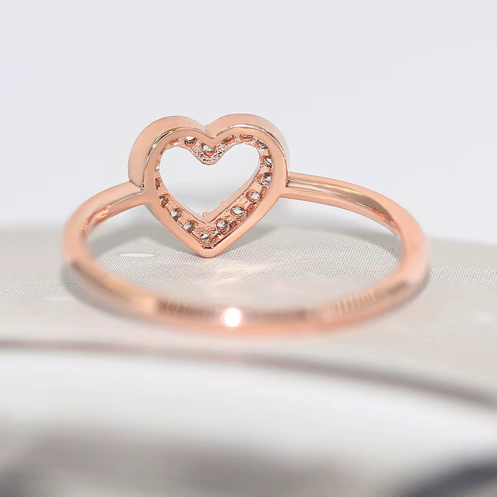 Elegant Heart Dainty Rings for Women - Stunning Gold Color Fashion Jewelry for Every Occasion